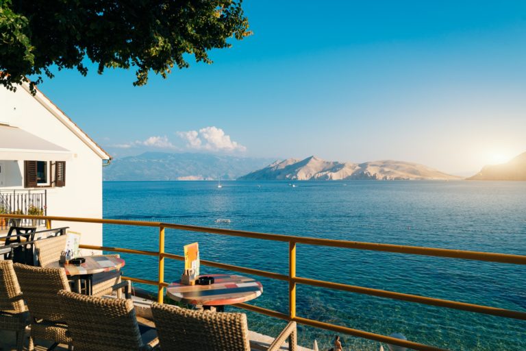 Sea view in Baska , Krk Island, Croatia